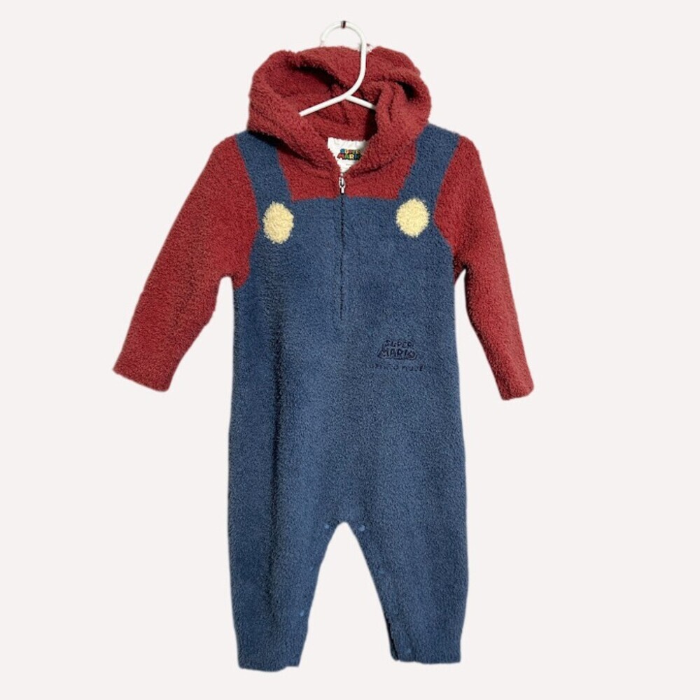 Gelato Pique x Super Mario Baby Mario Romper Fleece Hooded One Piece 70 (6-9M)